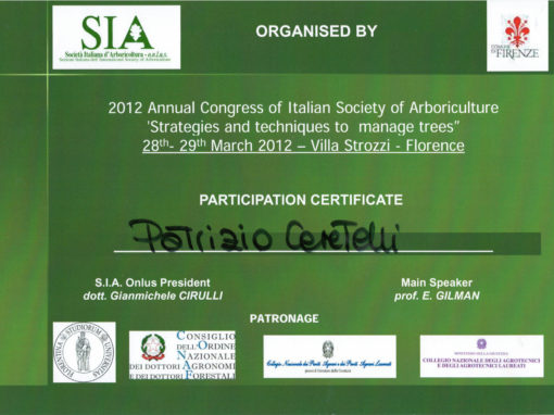 Congresso 2012 Società Italiana d’Arboricoltura – Patrizio Ceretelli